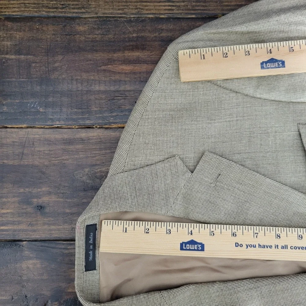 Lauren Ralph Lauren Men's Sport Coat Blazer Two Button‎ Beige Silk Wool Size 40L - Picture 4 of 14